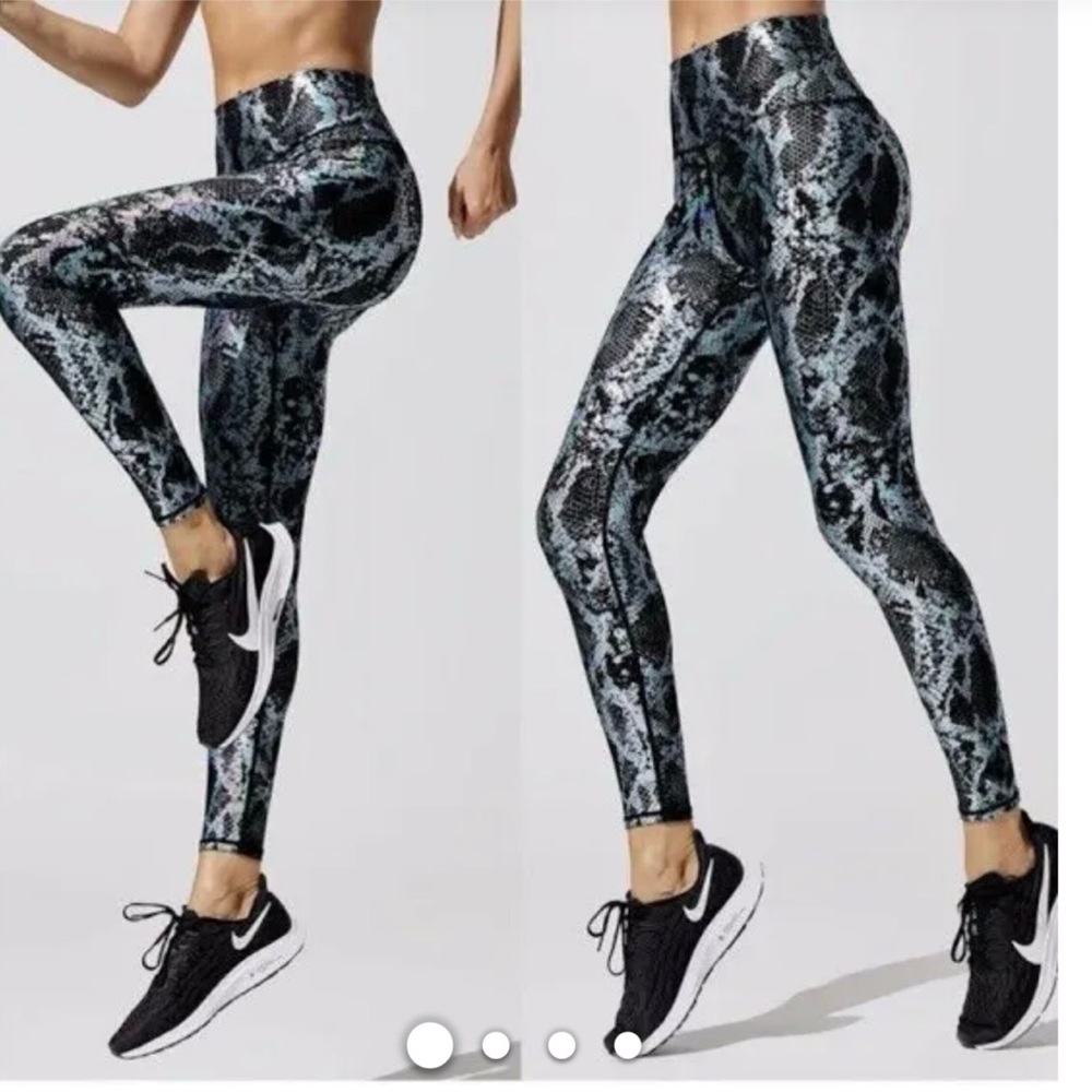Carbon 38 snakeskin metallic leggings.